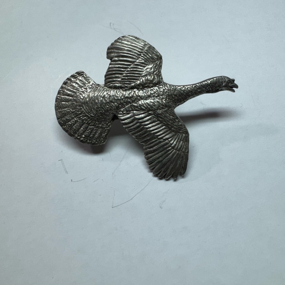 Vintage GG Harris Flying Turkey Lapel Pin | 1980 | Marked | Military Style